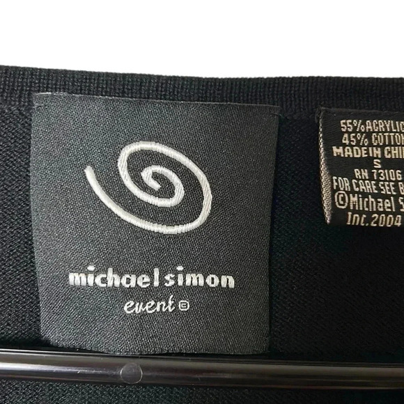 Y2K rare Michael Simon sweater,Halloween pumpkin sequins,2004, PTP 17.5-20”, EC - Picture 7 of 17